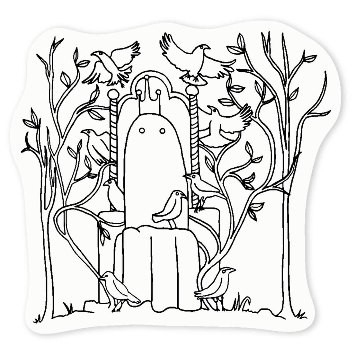 'The Crow King' Clear Sticker Decals (DC052862)