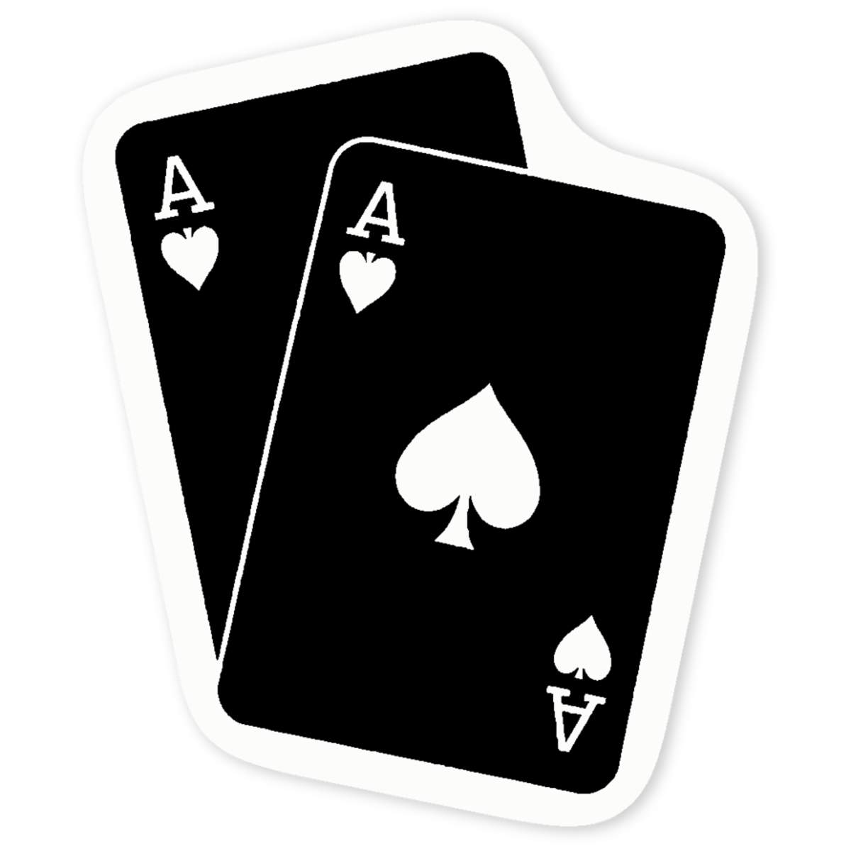 'Ace of Spades Cards' Clear Sticker Decals (DC054007)