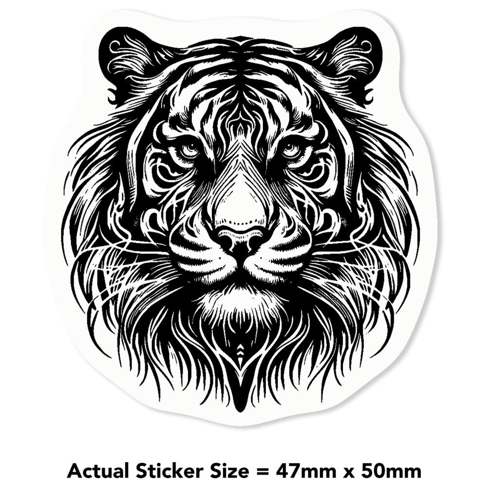 'Tribal Tiger Head' Clear Sticker Decals (DC055025) - Picture 9 of 30