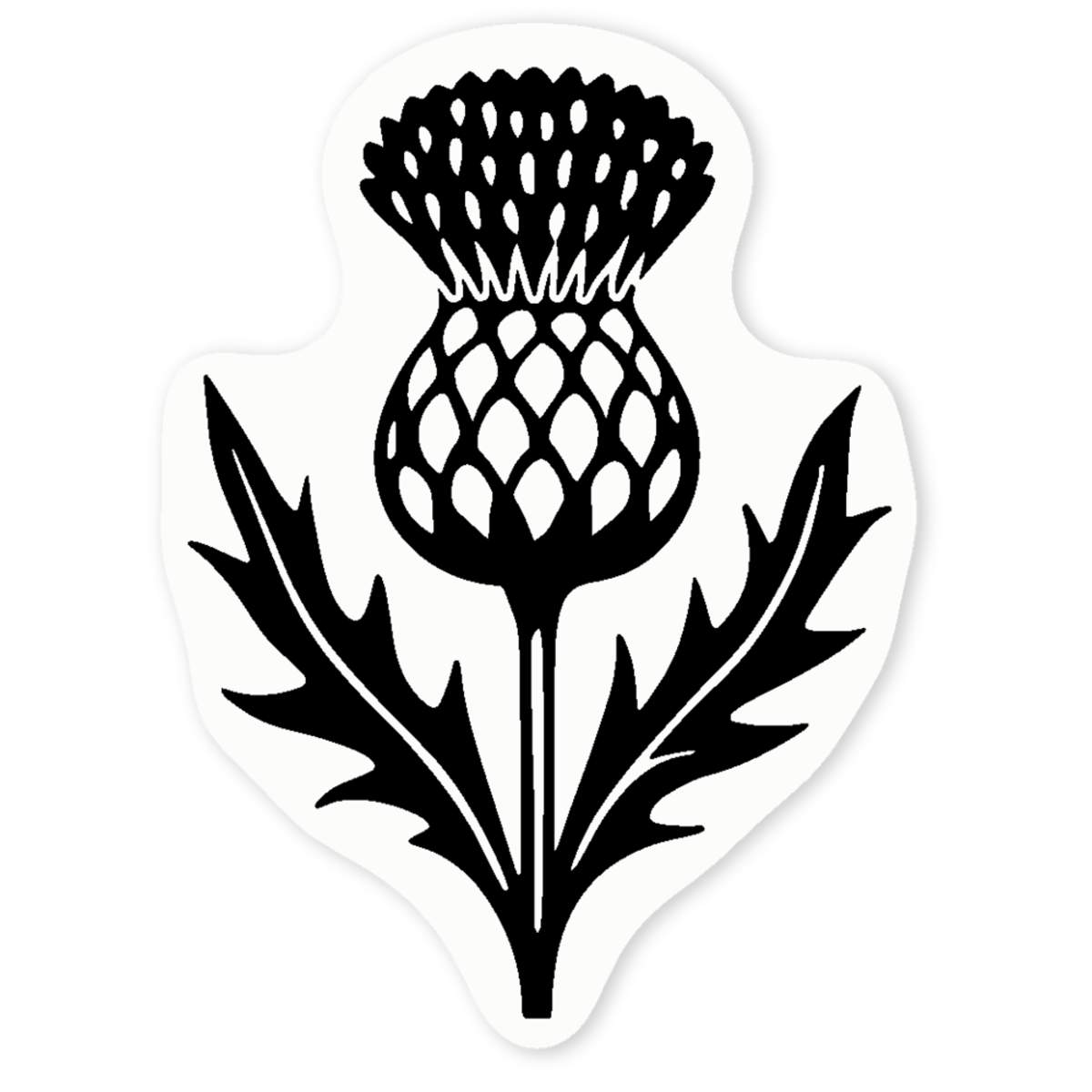 'Blooming Thistle Flower' Clear Sticker Decals (DC055386)