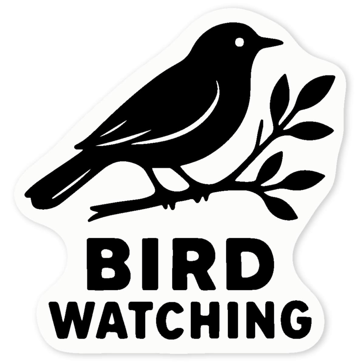 'Bird Watching Nature Design' Clear Sticker Decals (DC055555)