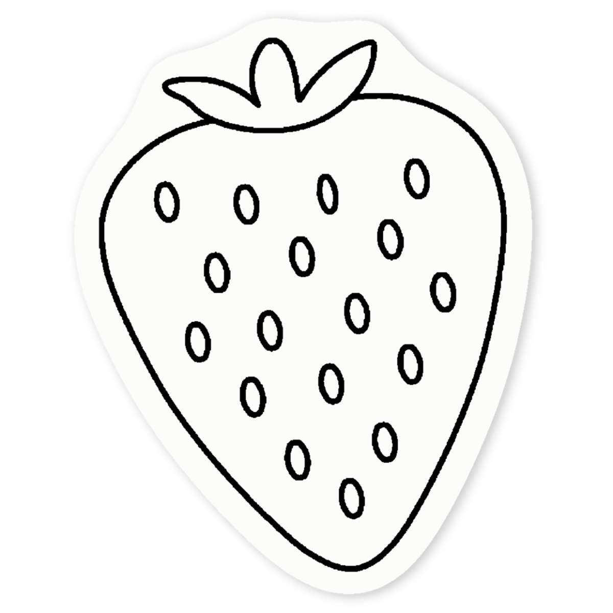 'Strawberry Outline' Clear Sticker Decals (DC056066)
