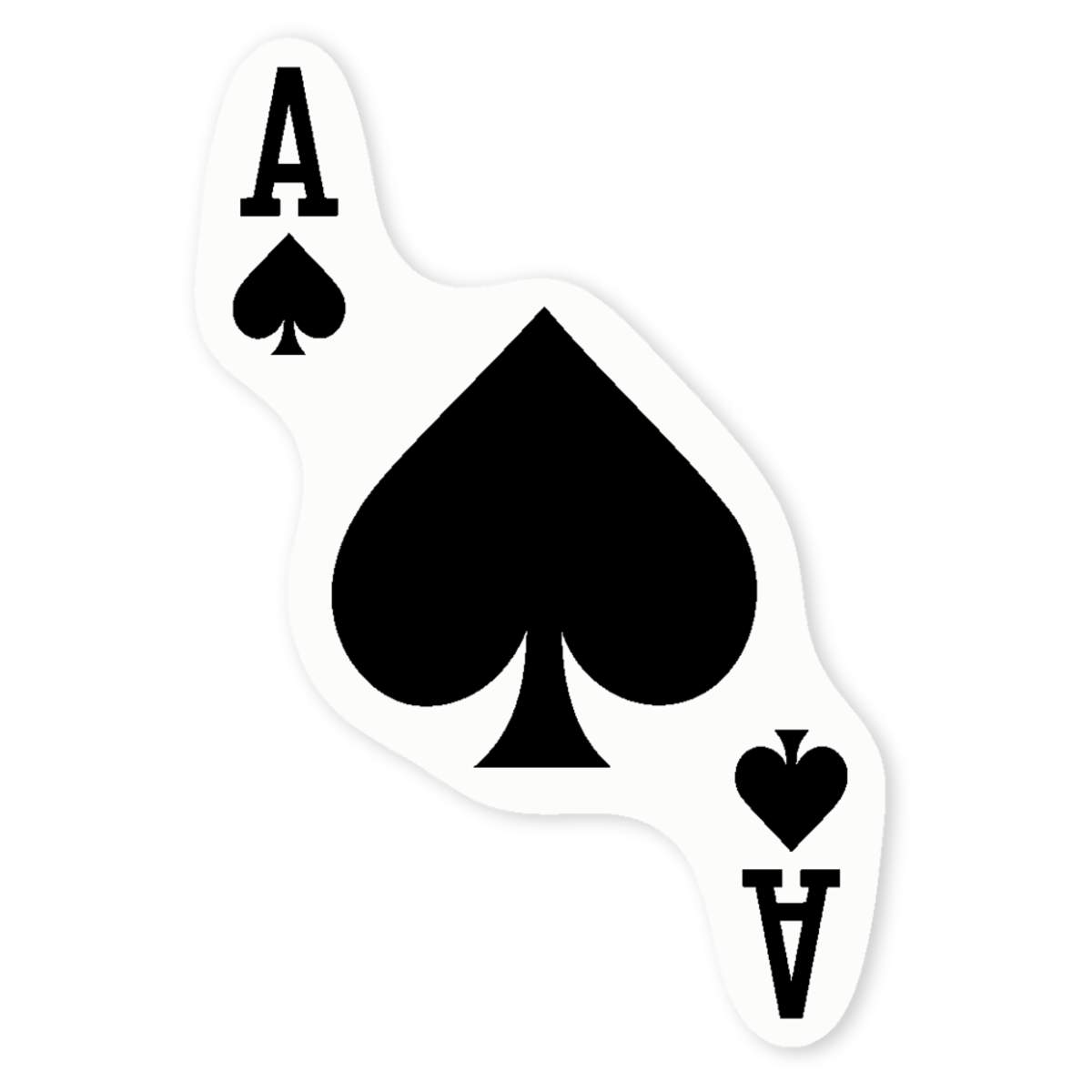 'Ace Of Spades' Clear Sticker Decals (DC056132)