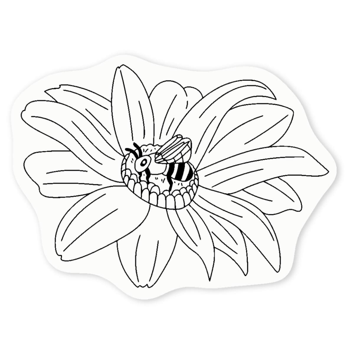 ' Honeybee & Daisy' Clear Sticker Decals (DC056927)