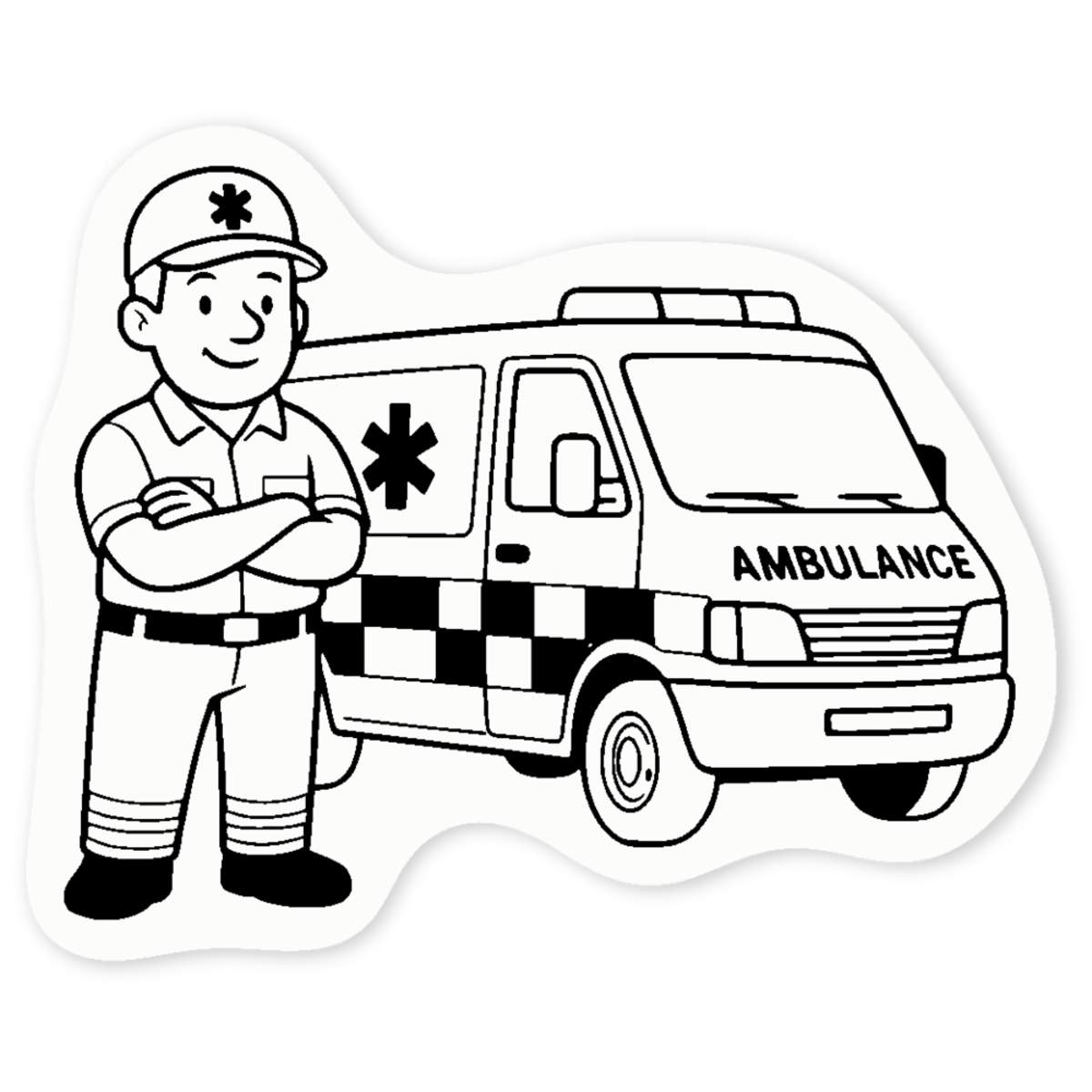 'Ambulance & Paramedic' Clear Sticker Decals (DC057690)