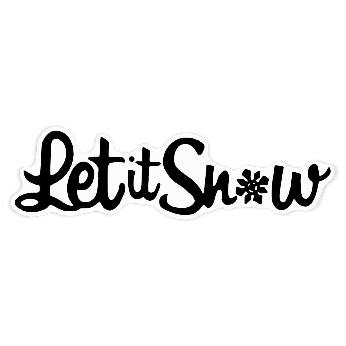 'Let It Snow' Clear Premium Vinyl Decal Stickers – Waterproof, Durable & Easy to Apply - For Car Bumpers, Windows, Bins & More - XL (460mm) (DC00003204)