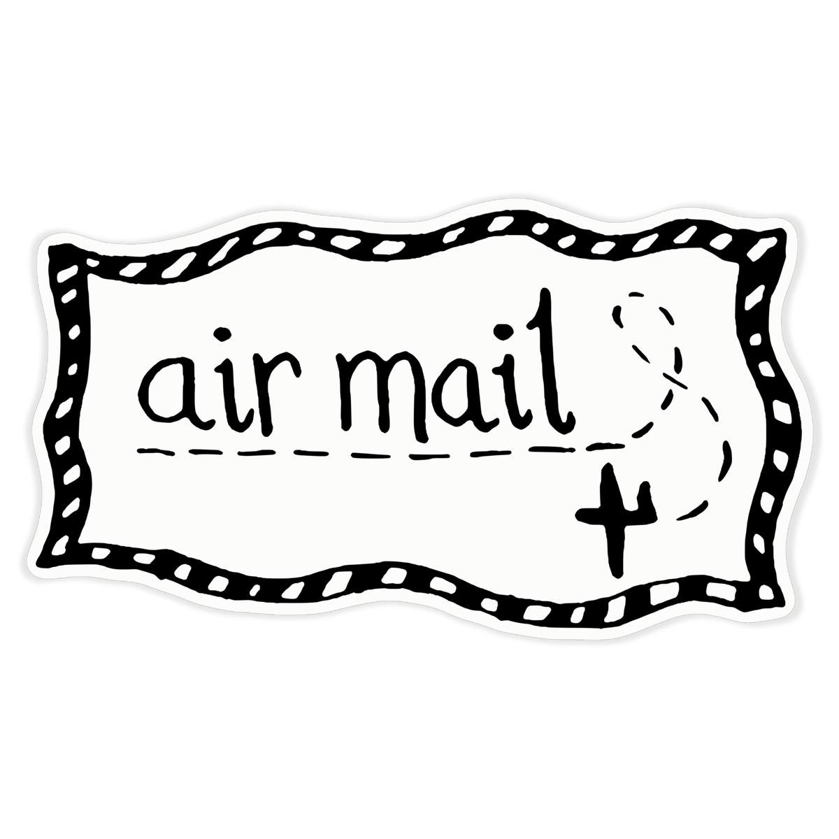 'Air Mail' Clear Premium Vinyl Decal Stickers – Waterproof, Durable & Easy to Apply - For Car Bumpers, Windows, Bins & More - XL (460mm) (DC00009292)
