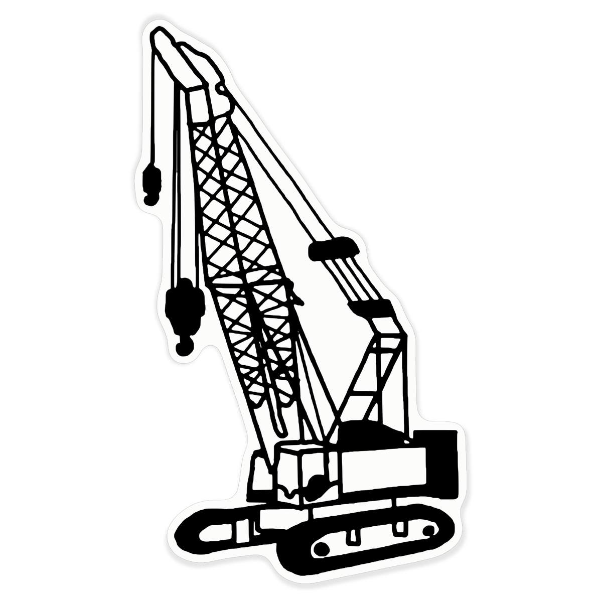 'Crane' Clear Premium Vinyl Decal Stickers – Waterproof, Durable & Easy to Apply - For Car Bumpers, Windows, Bins & More - XL (460mm) (DC00069148)