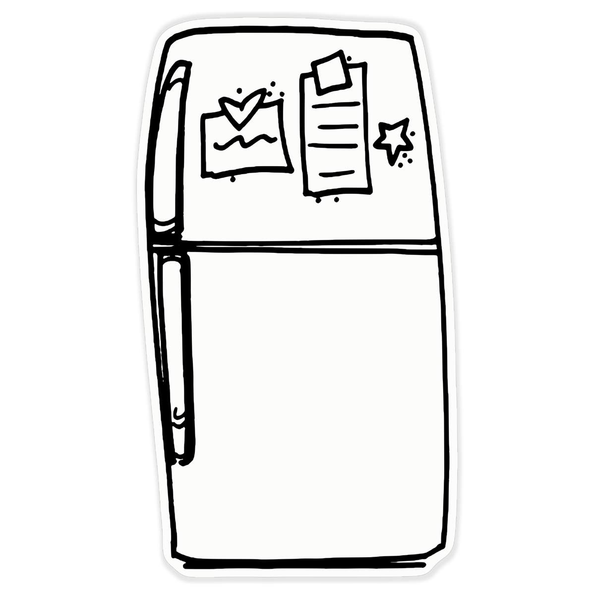 'Fridge Freezer' Clear Premium Vinyl Decal Stickers – Waterproof, Durable & Easy to Apply - For Car Bumpers, Windows, Bins & More - XL (460mm) (DC00070476)