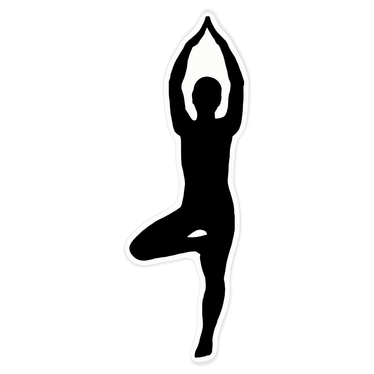 'Yoga Tree Pose' Clear Premium Vinyl Decal Stickers – Waterproof, Durable & Easy to Apply - For Car Bumpers, Windows, Bins & More - XL (460mm) (DC00072548)