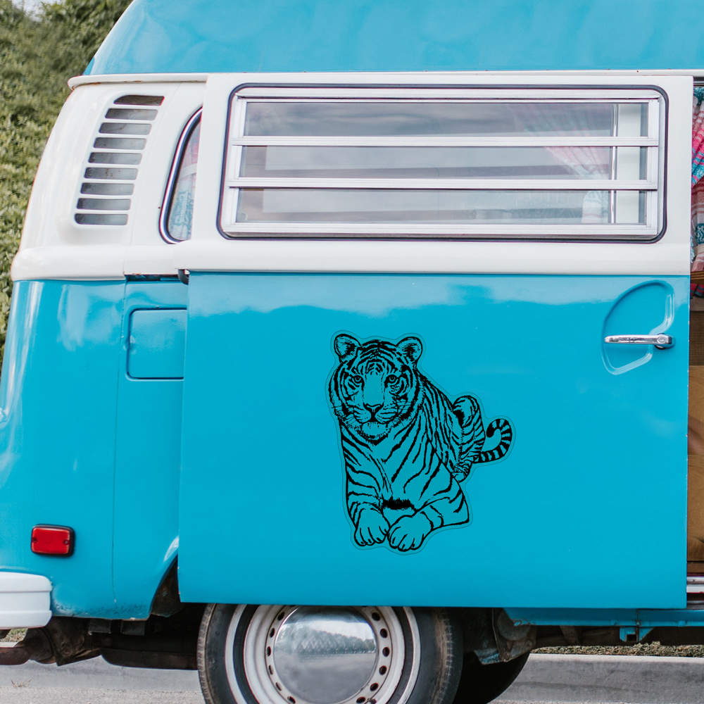 'Sitting Tiger' Clear Sticker Decals (DC034525) - Picture 28 of 30