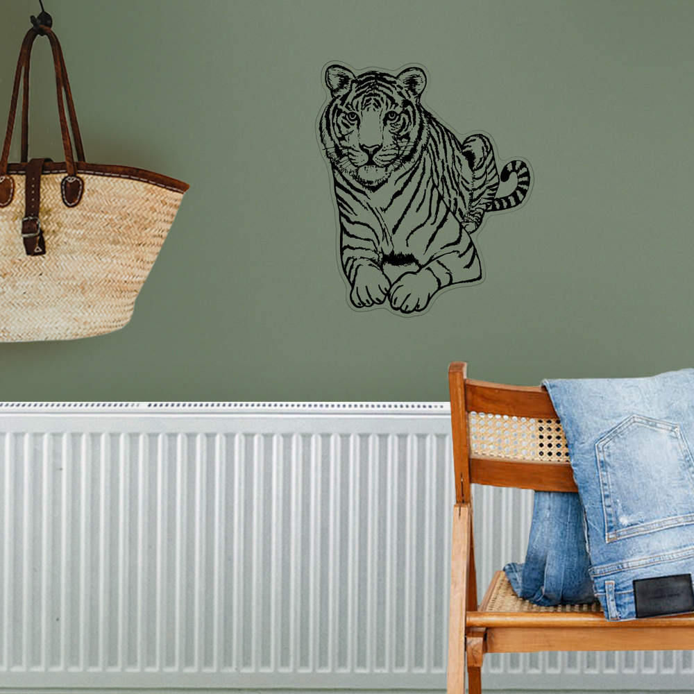'Sitting Tiger' Clear Sticker Decals (DC034525) - Picture 29 of 30