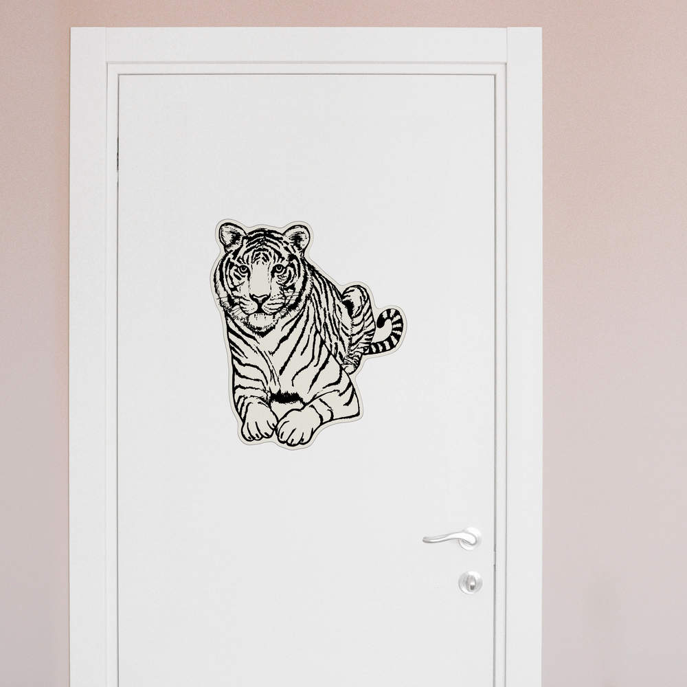 'Sitting Tiger' Clear Sticker Decals (DC034525) - Picture 30 of 30