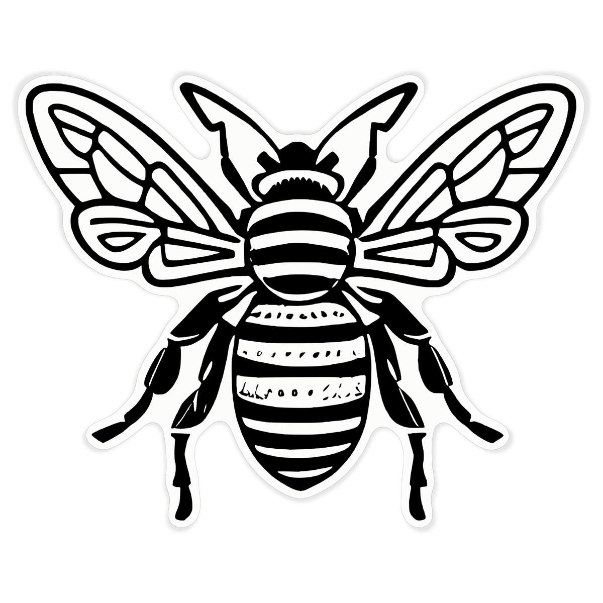 'Worker Bee' Clear Premium Vinyl Decal Stickers – Waterproof, Durable & Easy to Apply - For Car Bumpers, Windows, Bins & More - XL (460mm) (DC00124743)