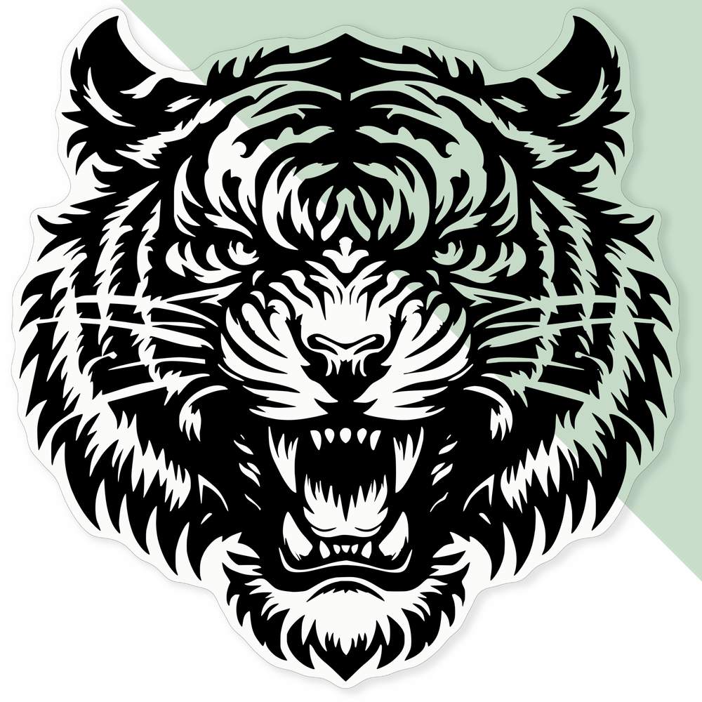 'Fierce Tiger' Clear Sticker Decals (DC045422) - Picture 25 of 30