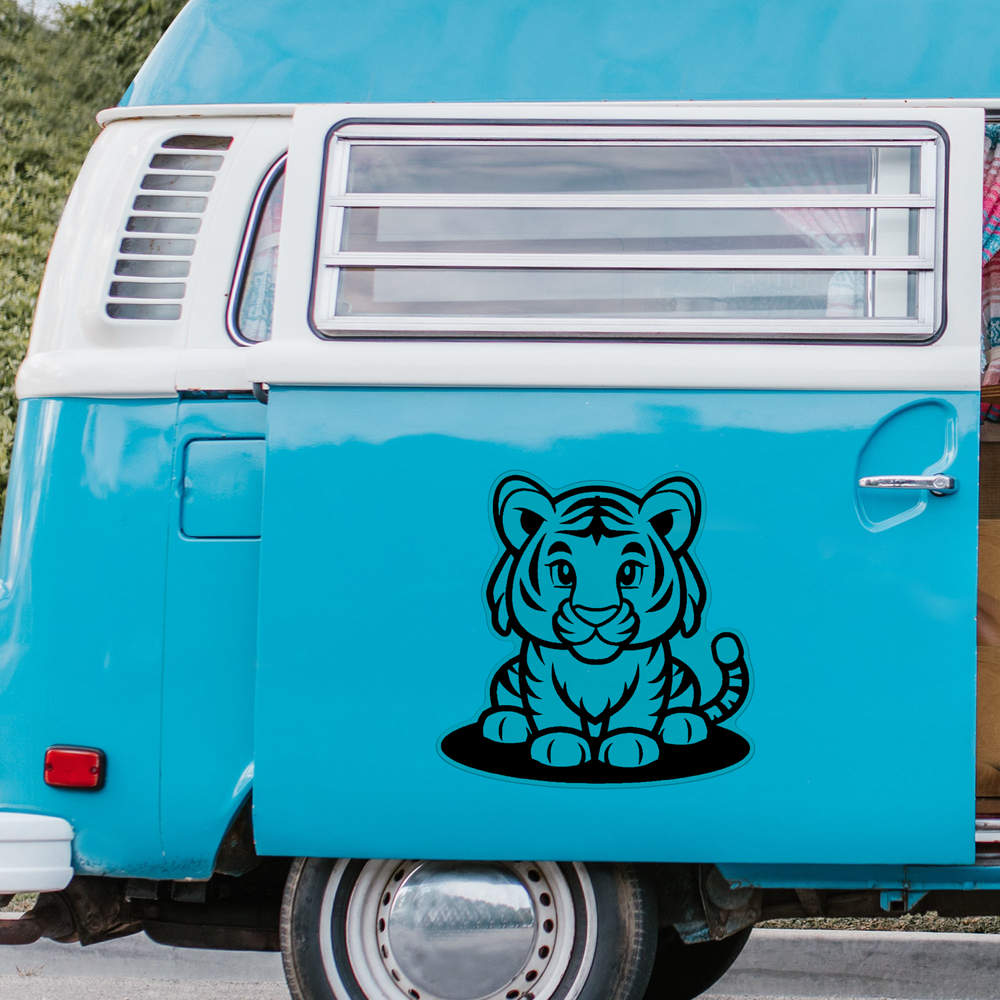 'Cute Tiger Sitting' Clear Sticker Decals (DC045855) - Picture 28 of 30