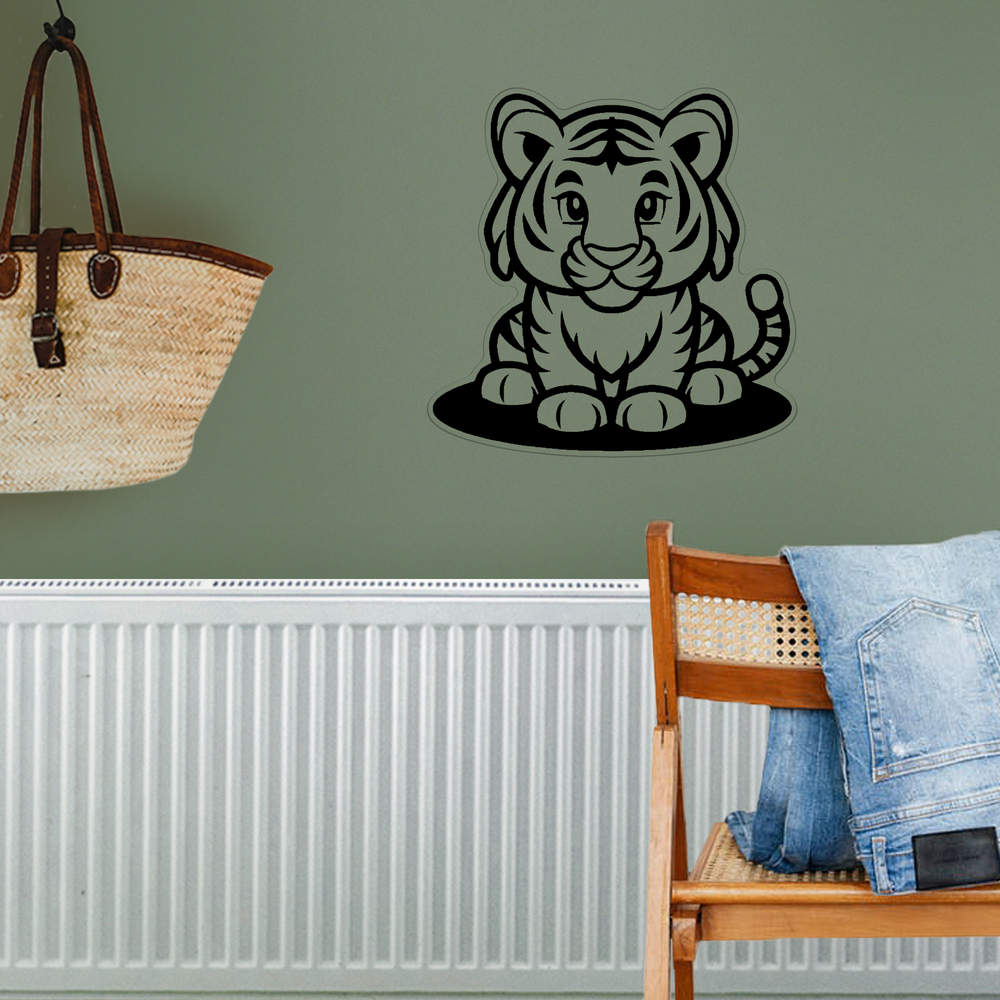 'Cute Tiger Sitting' Clear Sticker Decals (DC045855) - Picture 29 of 30