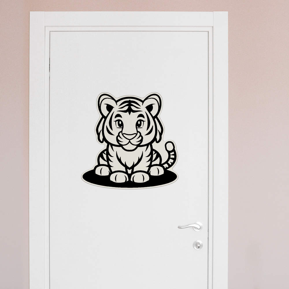 'Cute Tiger Sitting' Clear Sticker Decals (DC045855) - Picture 30 of 30