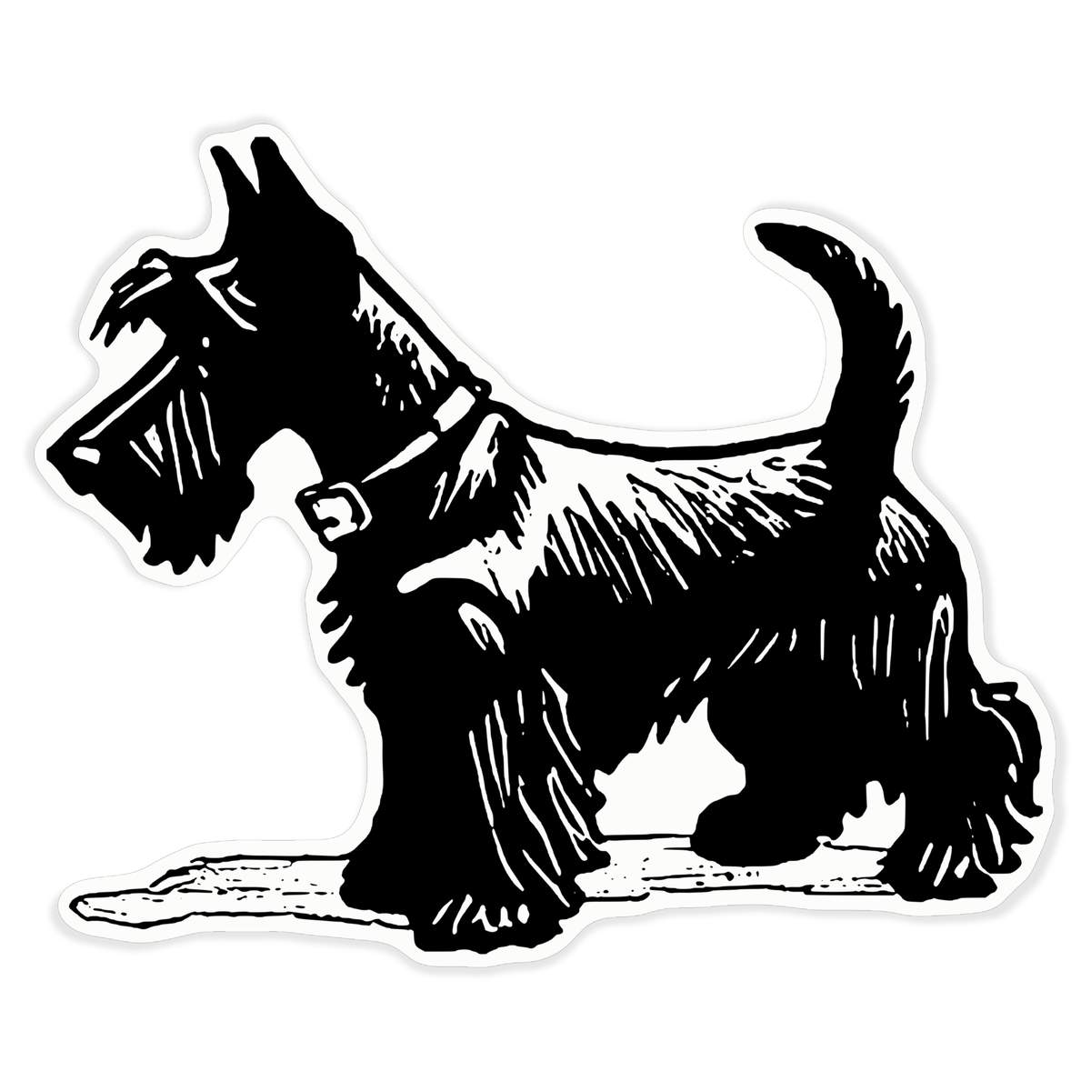 'Scottish Terrier' Clear Premium Vinyl Decal Stickers – Waterproof, Durable & Easy to Apply - For Car Bumpers, Windows, Bins & More - XL (460mm) (DC00128779)