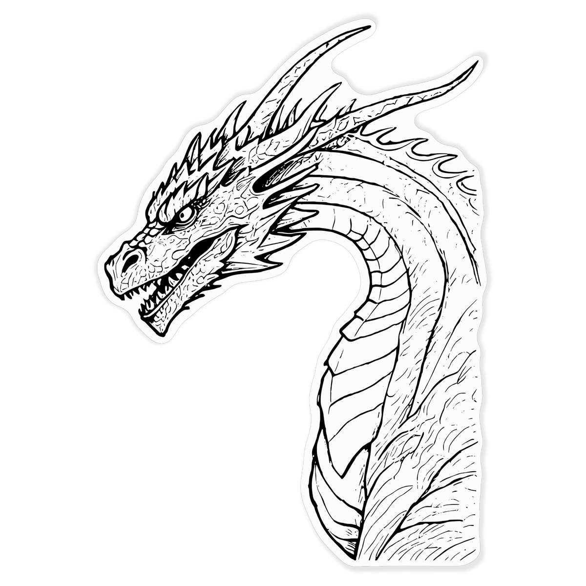 'Lair Guarding Dragon' Clear Premium Vinyl Decal Stickers – Waterproof, Durable & Easy to Apply - For Car Bumpers, Windows, Bins & More - XL (460mm) (DC00132907)