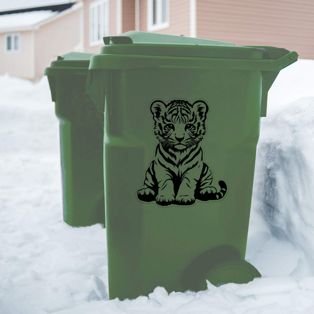 'Tiger Cub Sitting' Clear Sticker Decals (DC051733) - Picture 26 of 30