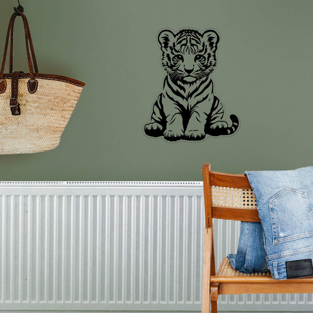 'Tiger Cub Sitting' Clear Sticker Decals (DC051733) - Picture 29 of 30