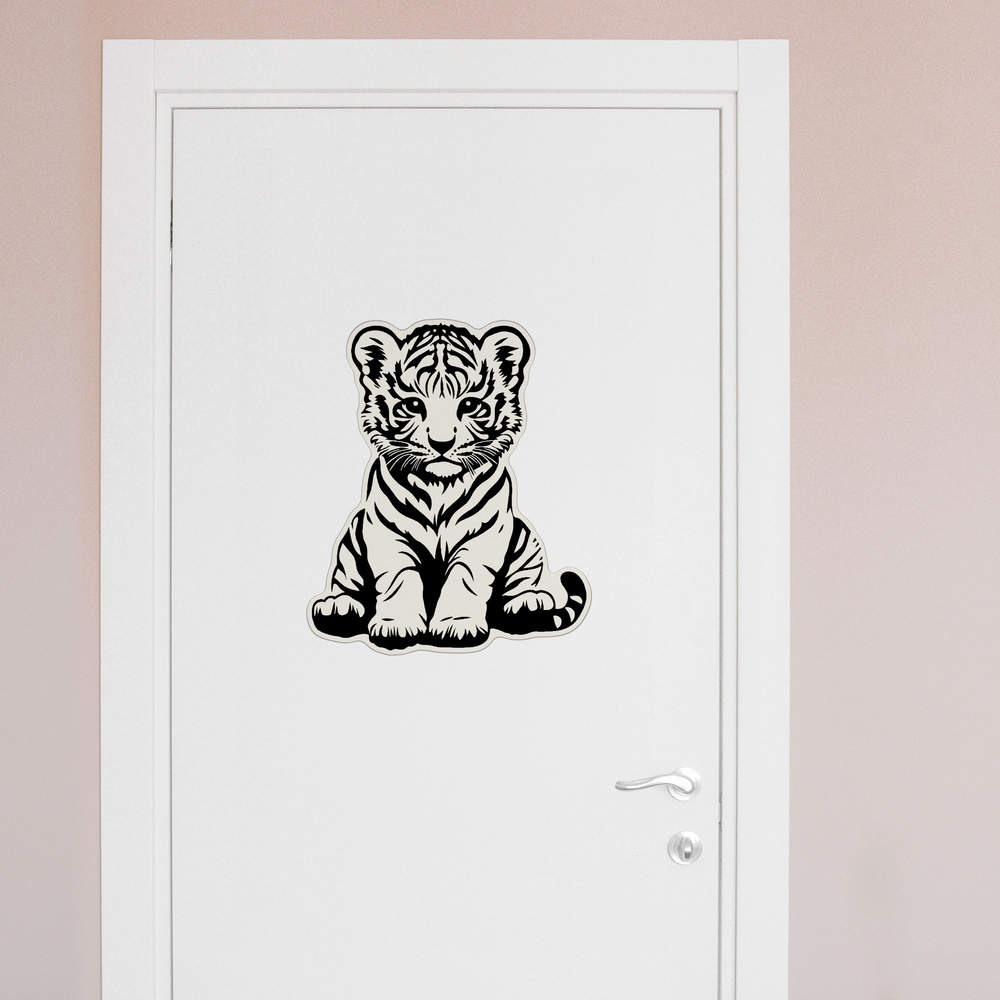 'Tiger Cub Sitting' Clear Sticker Decals (DC051733) - Picture 30 of 30