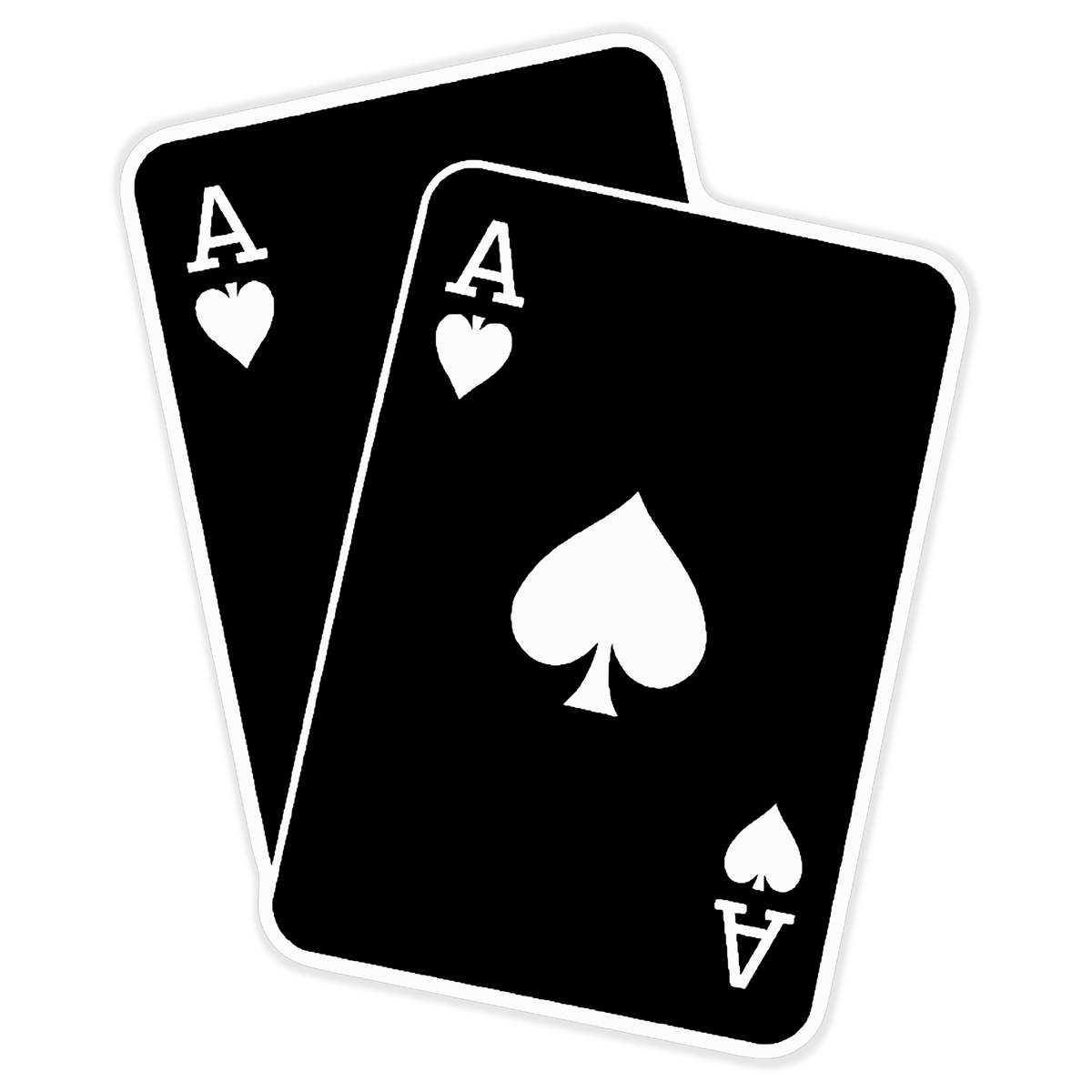 'Ace of Spades Cards' Clear Premium Vinyl Decal Stickers – Waterproof, Durable & Easy to Apply - For Car Bumpers, Windows, Bins & More - XL (460mm) (DC00144043)