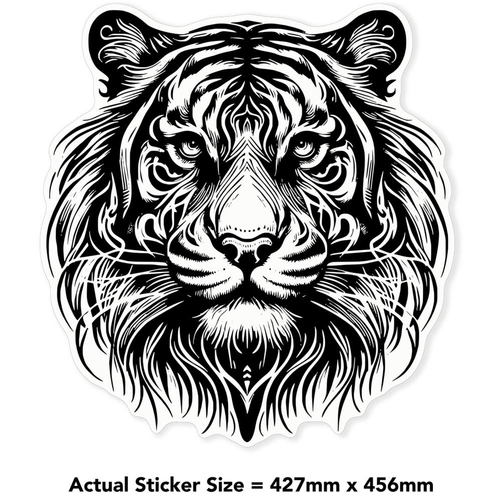 'Tribal Tiger Head' Clear Sticker Decals (DC055025) - Picture 27 of 30