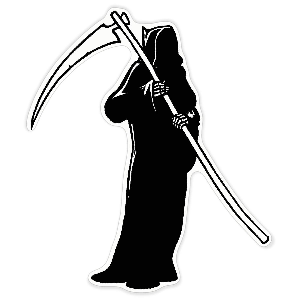 'Grim Reaper' Vinyl Decal Sticker - Clear, 72cm - Waterproof Permanent Graphic for Cars, Windows, Bins and Smooth Surfaces (DC00153656)