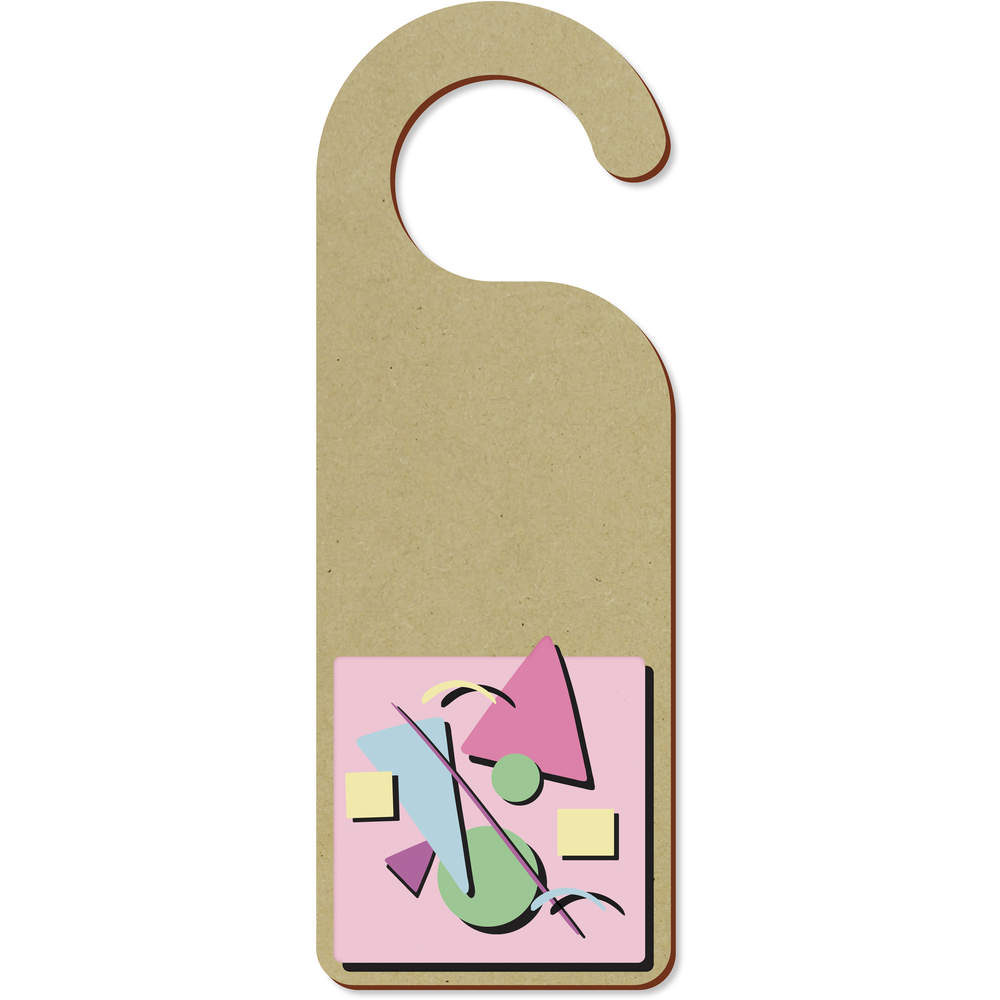 '80s Style Pattern' 200mm x 72mm Door Hanger / Sign (DH00022696)