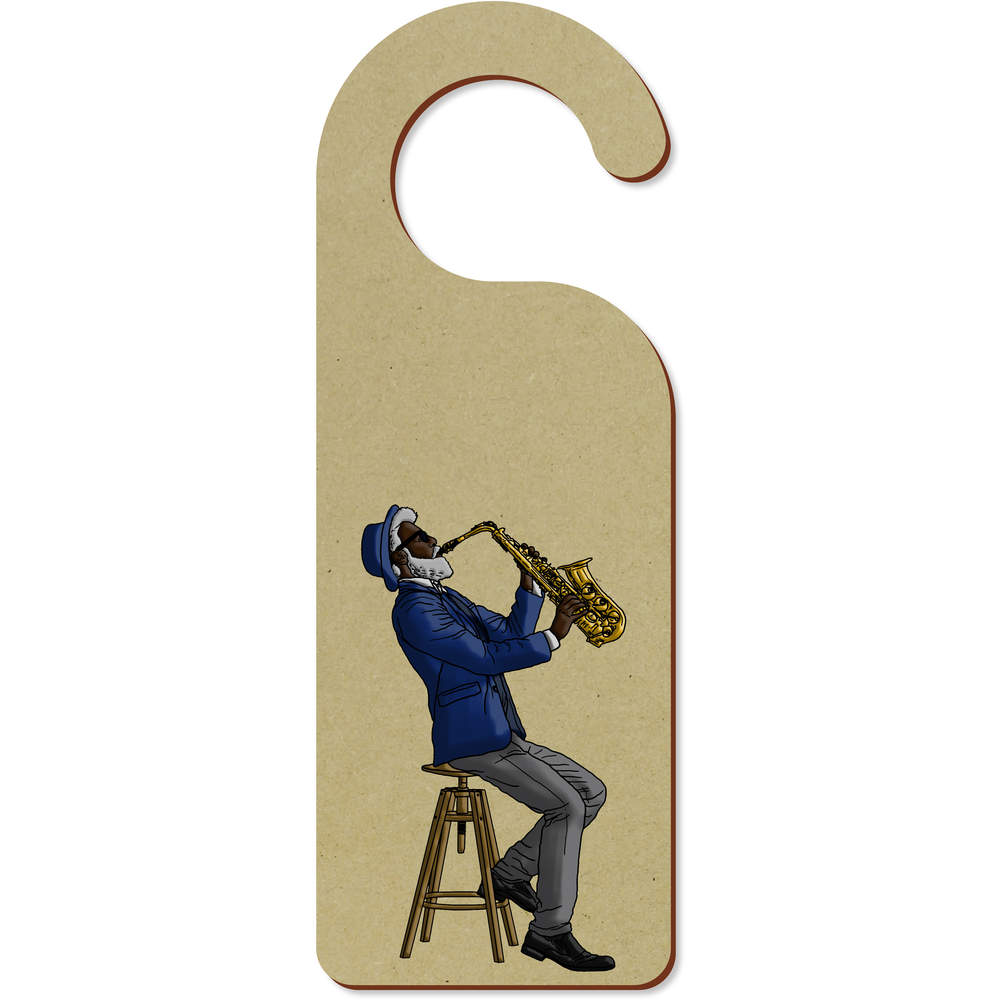 'Jazz Musician' 200mm x 72mm Door Hanger / Sign (DH00025081)