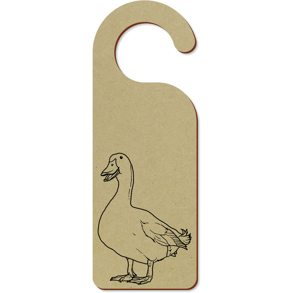 'Happy Duck' 200mm x 72mm Door Hanger / Sign (DH00026295)