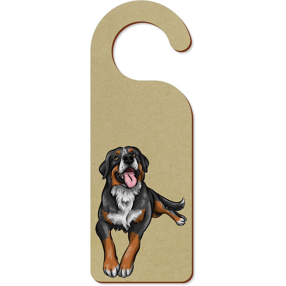 'Bernese Mountain Dog' 200mm x 72mm Door Hanger / Sign (DH00027106)