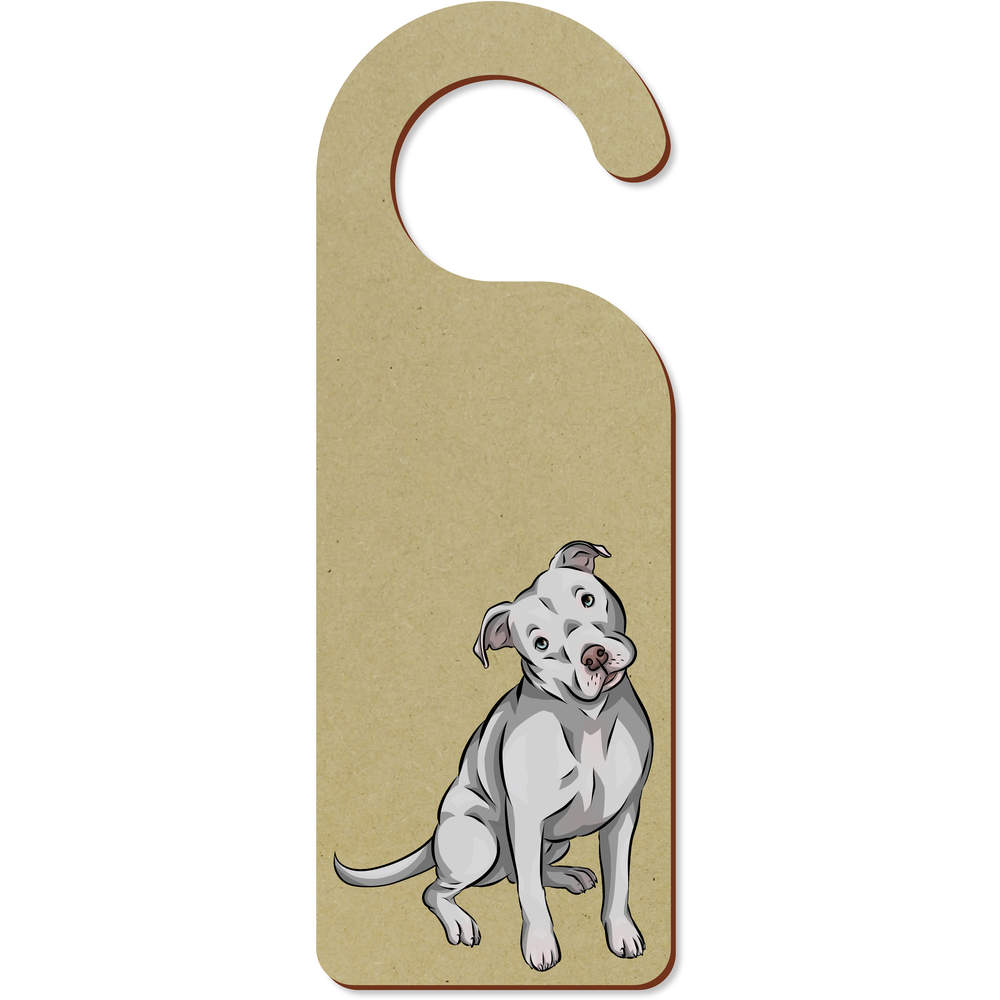 'American Pitbull Terrier' 200mm x 72mm Door Hanger / Sign (DH00027429)