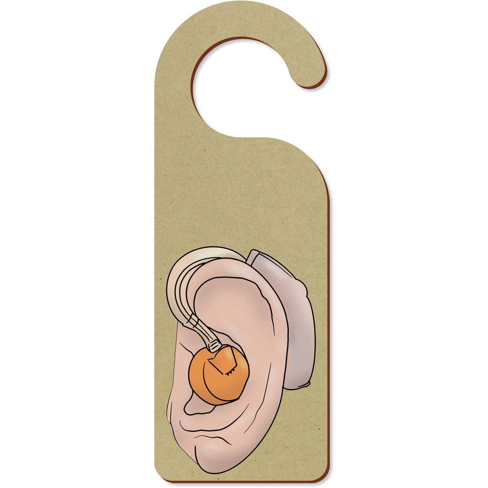 'Hearing Aid' 200mm x 72mm Door Hanger / Sign (DH00029257)