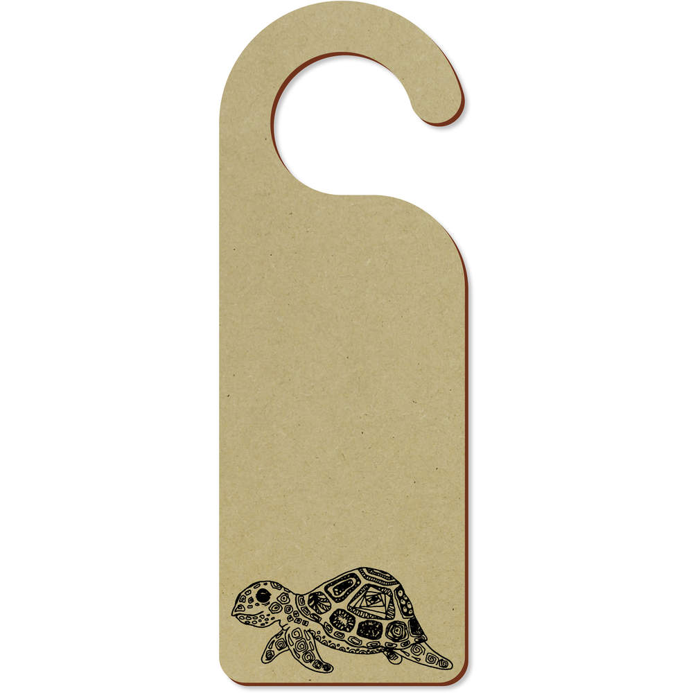 'Decorated Turtle' 200mm x 72mm Door Hanger / Sign (DH00029536)