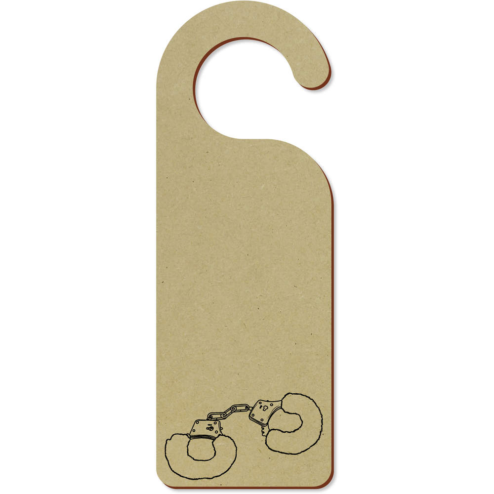 'Fluffy Handcuffs' 200mm x 72mm Door Hanger / Sign (DH00033135)