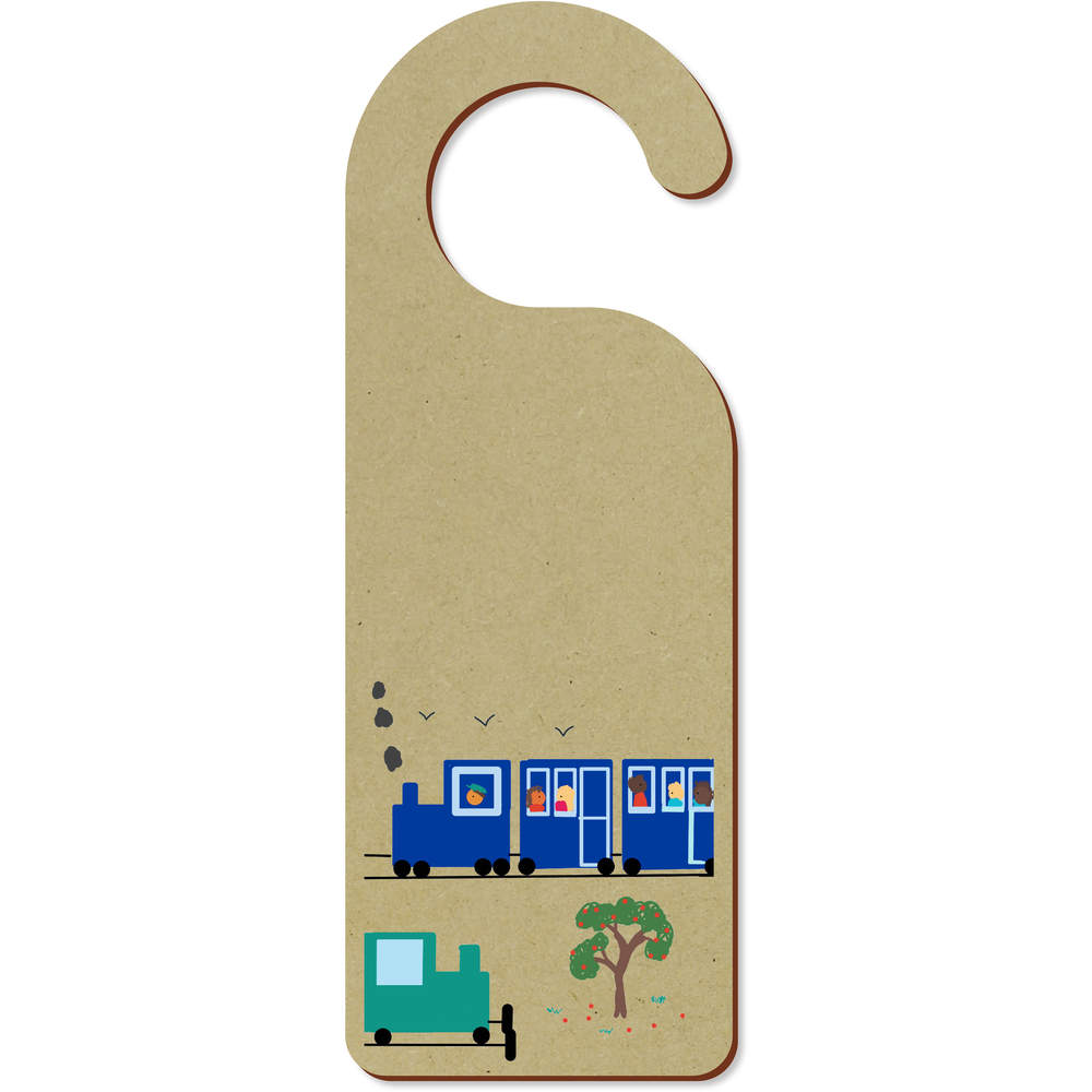 'At the train station' 200mm x 72mm Door Hanger / Sign (DH00037109)