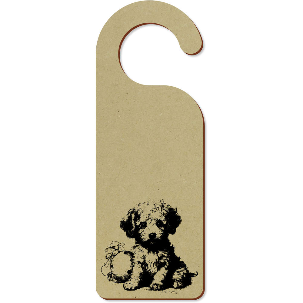 'Poodle ' 200mm x 72mm Door Hanger / Sign (DH00038012)