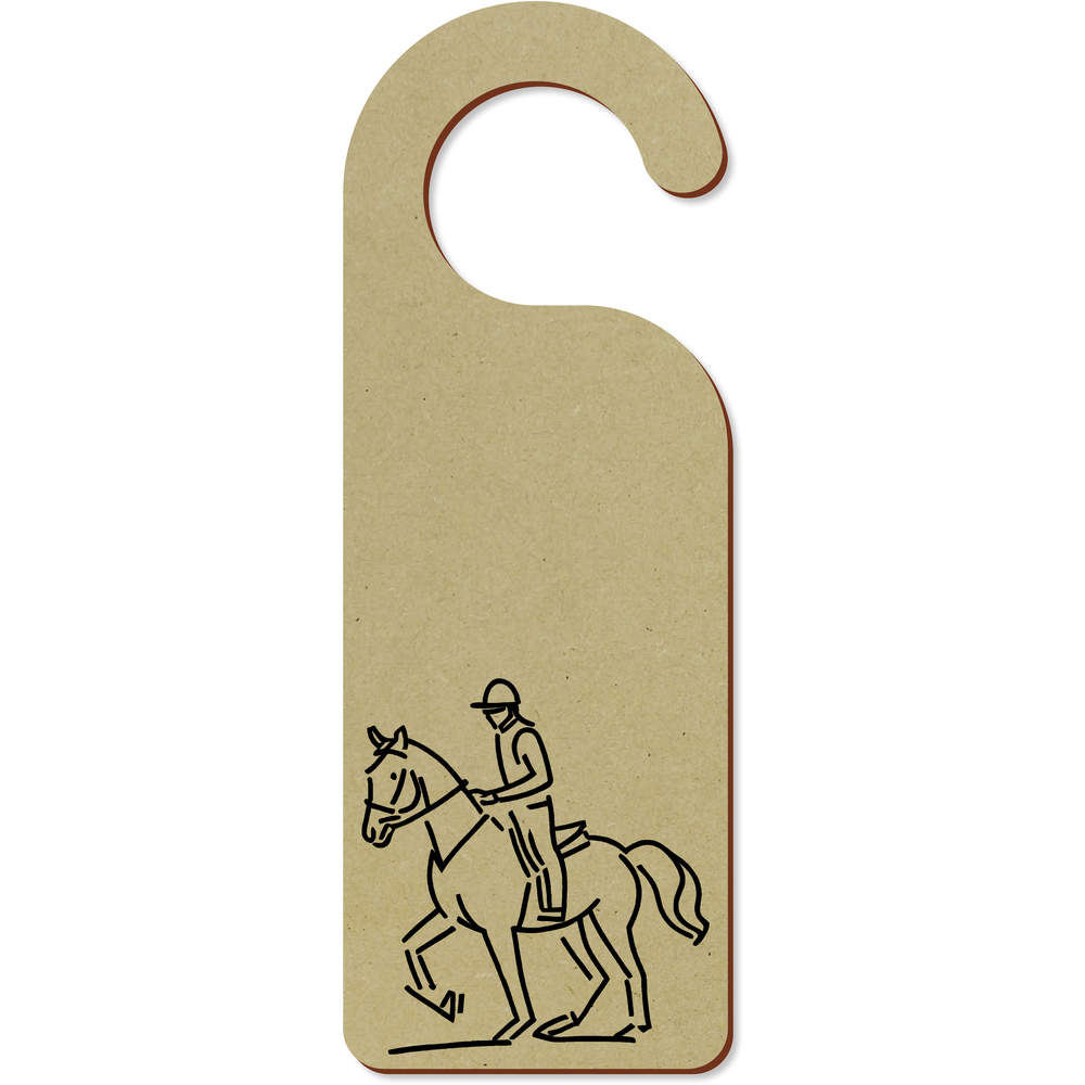 'Horse Rider' 200mm x 72mm Door Hanger / Sign (DH00038578)