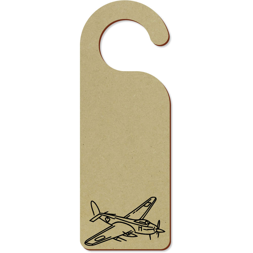 'Vintage Military Aircraft' 200mm x 72mm Door Hanger / Sign (DH00038604)