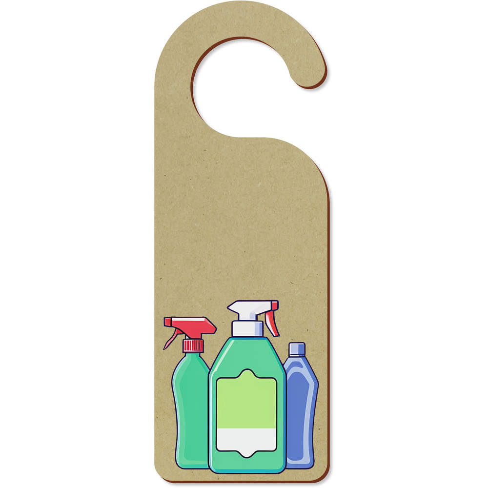 'Cleaning Products' 200mm x 72mm Door Hanger / Sign (DH00038914)