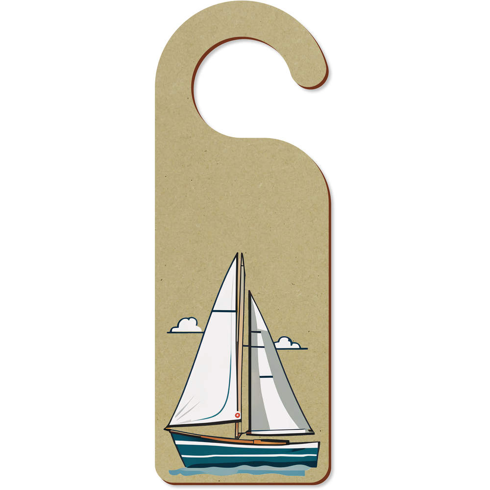 'Sailboat On The Water' 200mm x 72mm Door Hanger / Sign (DH00039052)