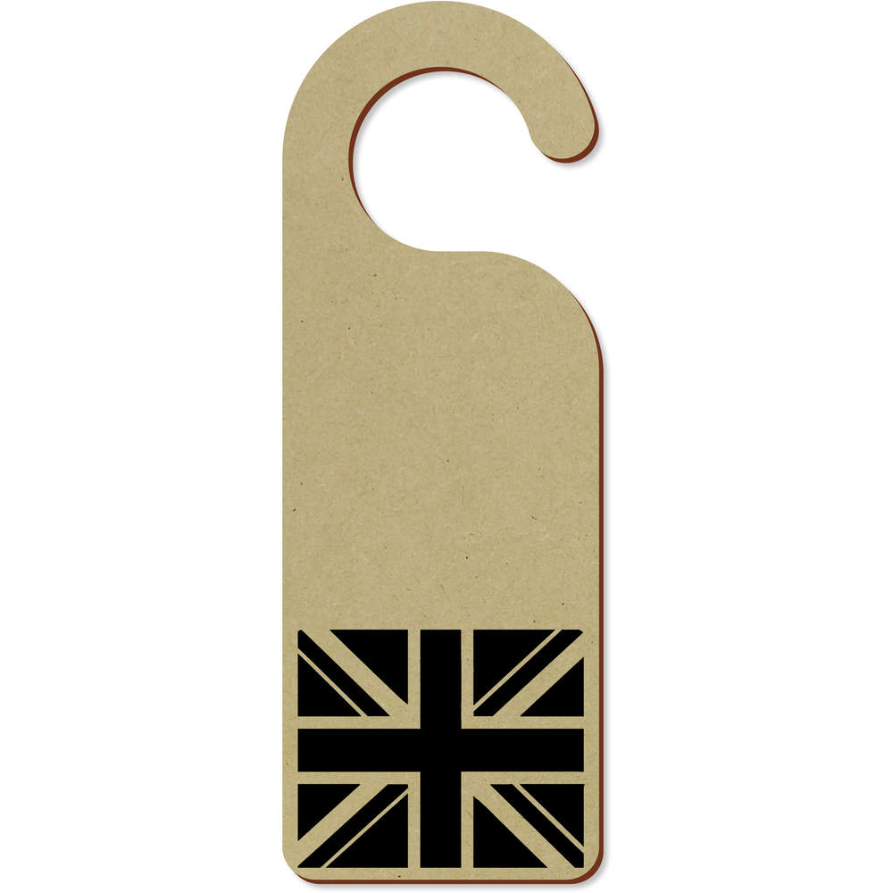 'Flat UK Flag Design ' 200mm x 72mm Door Hanger / Sign (DH00040374)