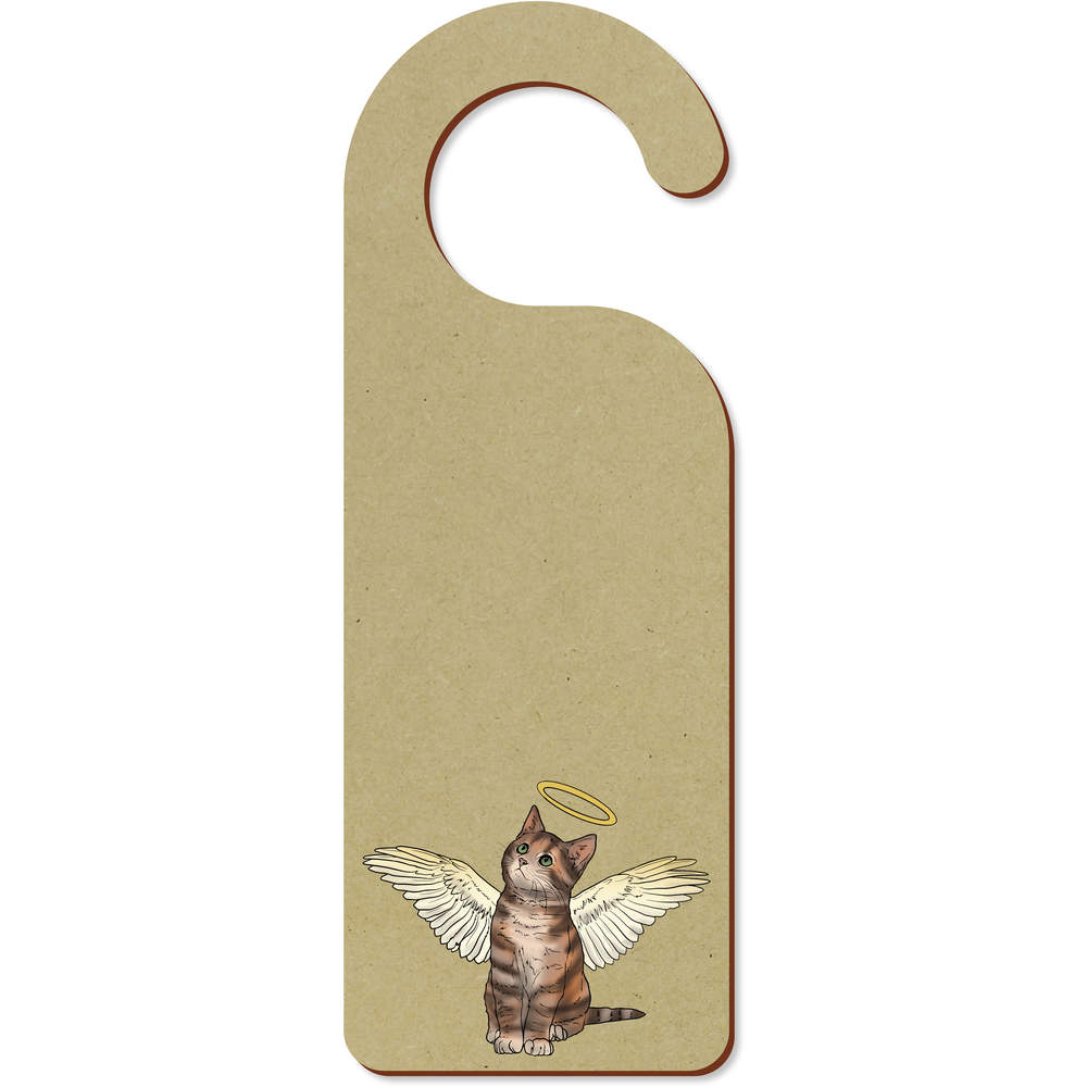 'Angel Kitten' 200mm x 72mm Door Hanger / Sign (DH00040738)