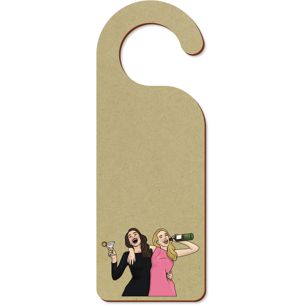 'Drunk Girls Karaoke' 200mm x 72mm Door Hanger / Sign (DH00040841)