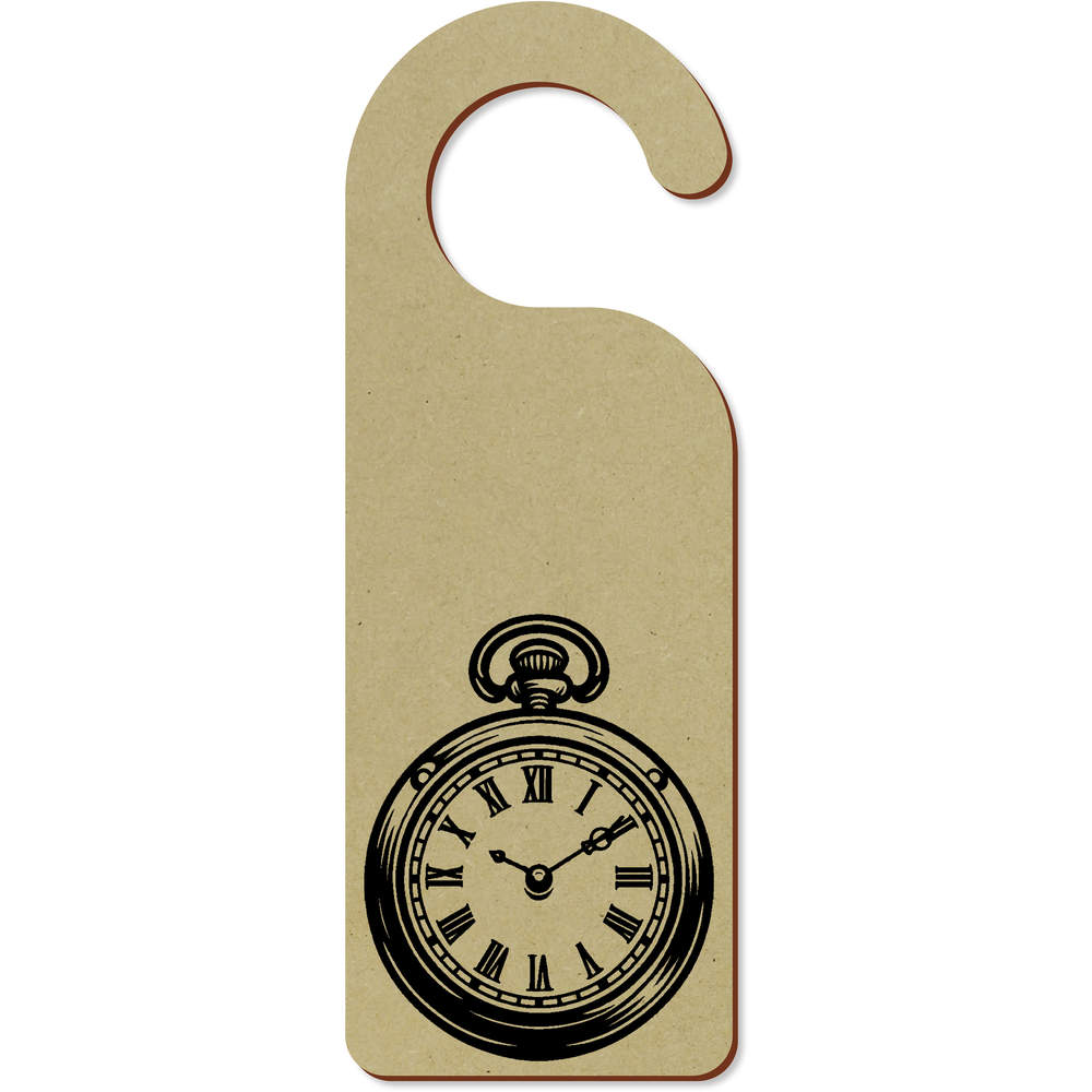 'Vintage Pocket Watch' 200mm x 72mm Door Hanger / Sign (DH00041425)