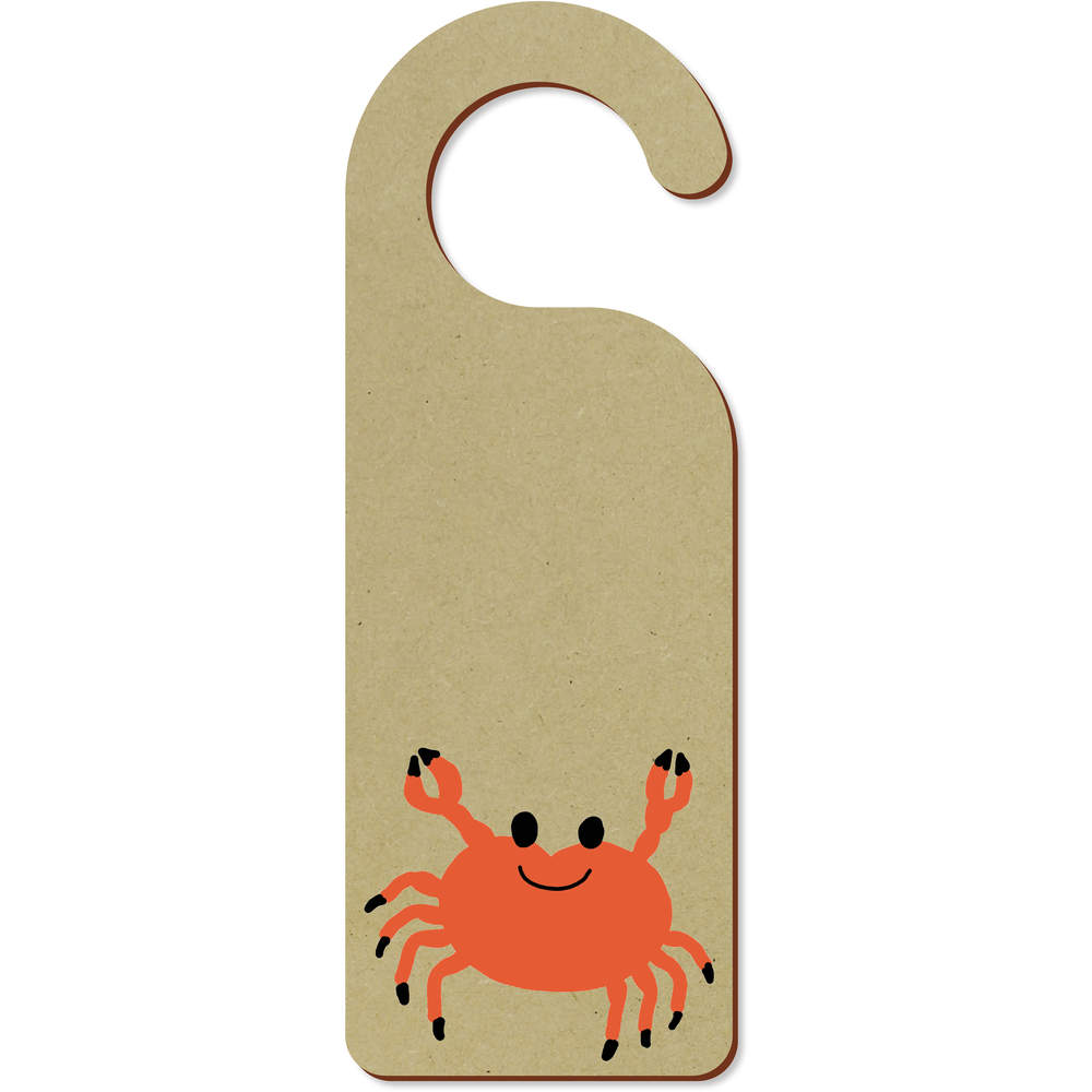 'A Happy Crab' 200mm x 72mm Door Hanger / Sign (DH00043580)