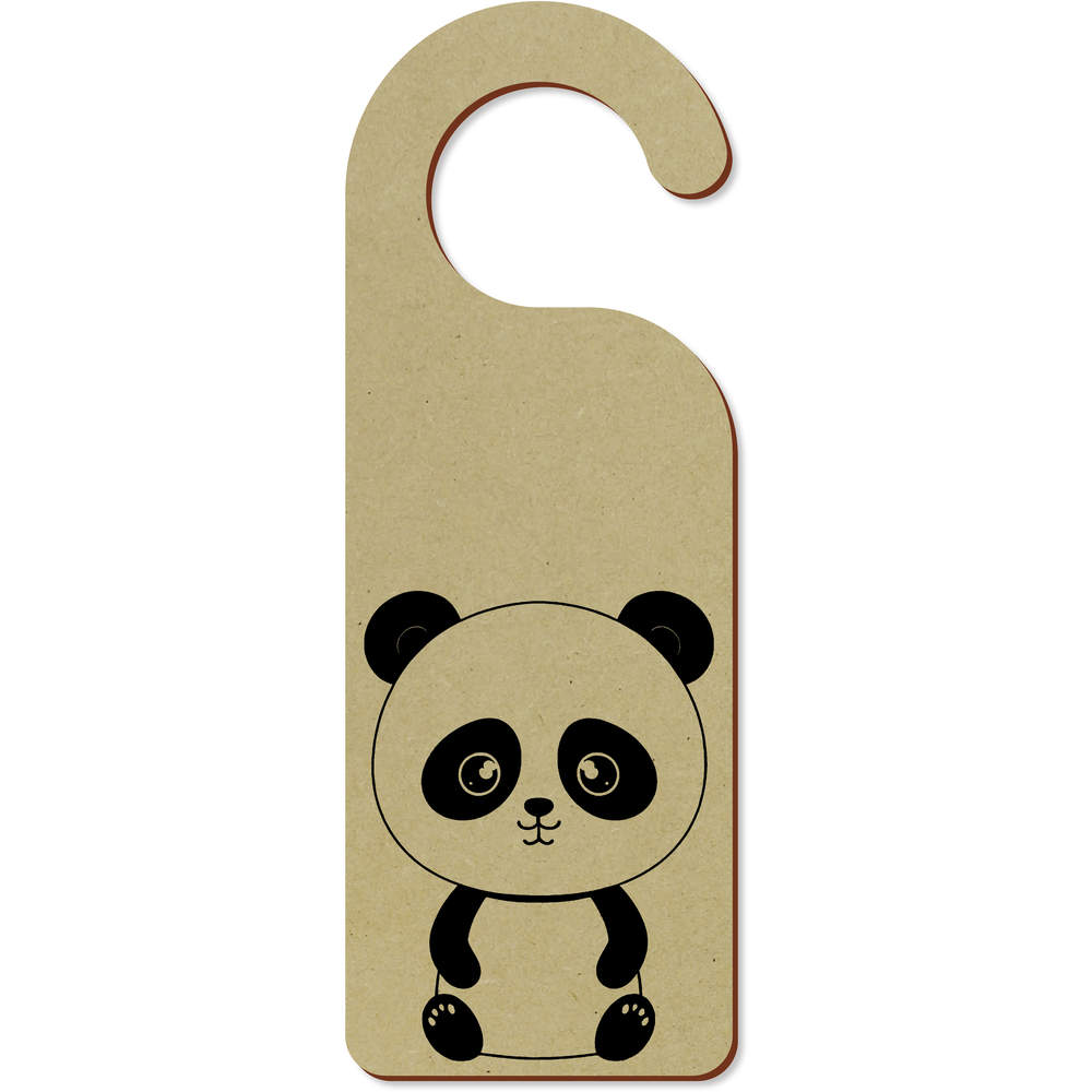 'Chibi Panda' 200mm x 72mm Door Hanger / Sign (DH00043991)